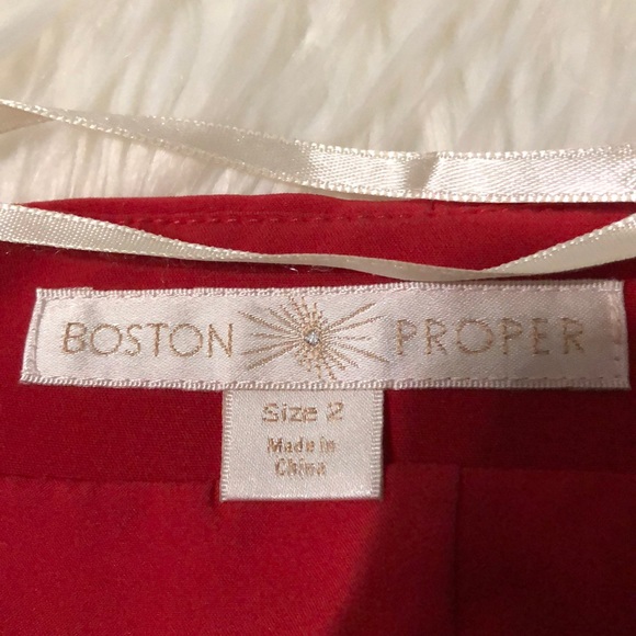 Boston proper red off shoulder sexy casual dress - Picture 9 of 10